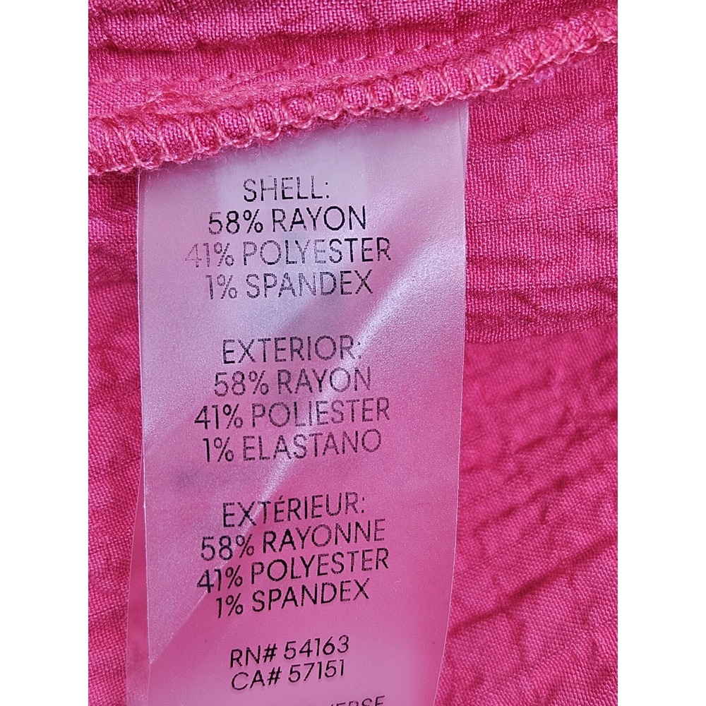 Calvin Klein Cottagecore Flared Sleeves Dress 8 Tiered Fuchsia Pink Fluttered - Picture 8 of 9